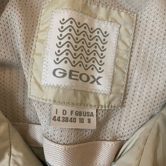 Geox Windbreaker Jacket Packable Hood Size 8 - Picture 6 of 12